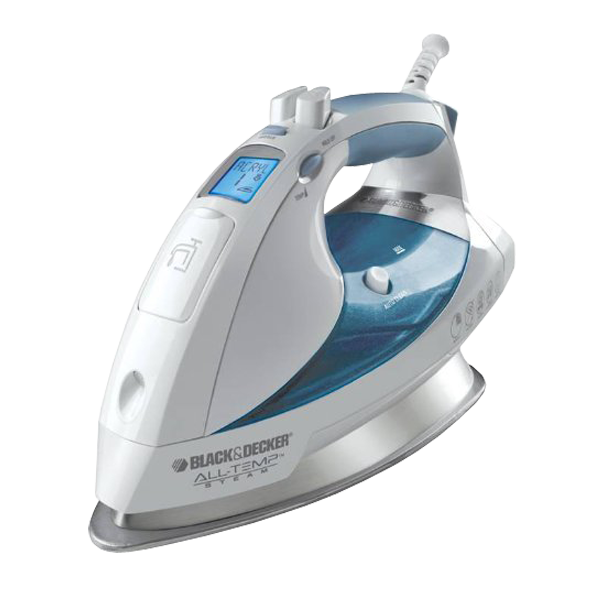 Black & Decker D6000 All-Temp Steam Iron with Stainless-Steel Soleplate